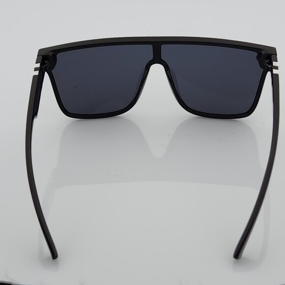 Quiksilver Shield Sunglasses Black Frame Dark Smoke Tinted Single Lens NEW Q1 - Picture 8 of 12